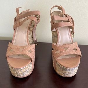 [NEVER USED] Nine West:  Nude Wedges
